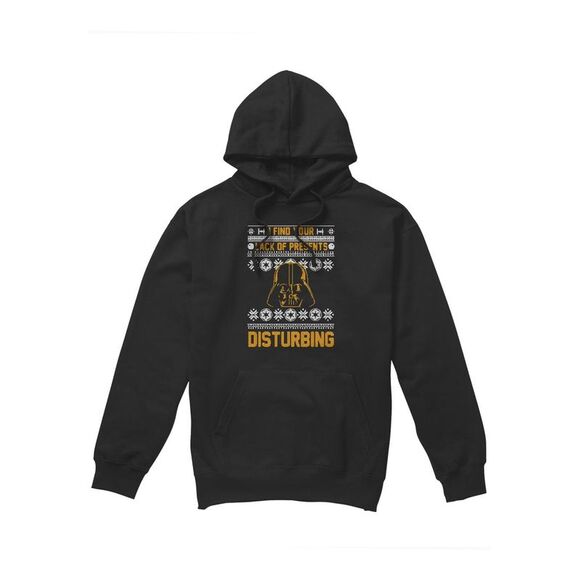 Star Wars Mens Lack Of Christmas Presents Fair Isle Hoodie / Black